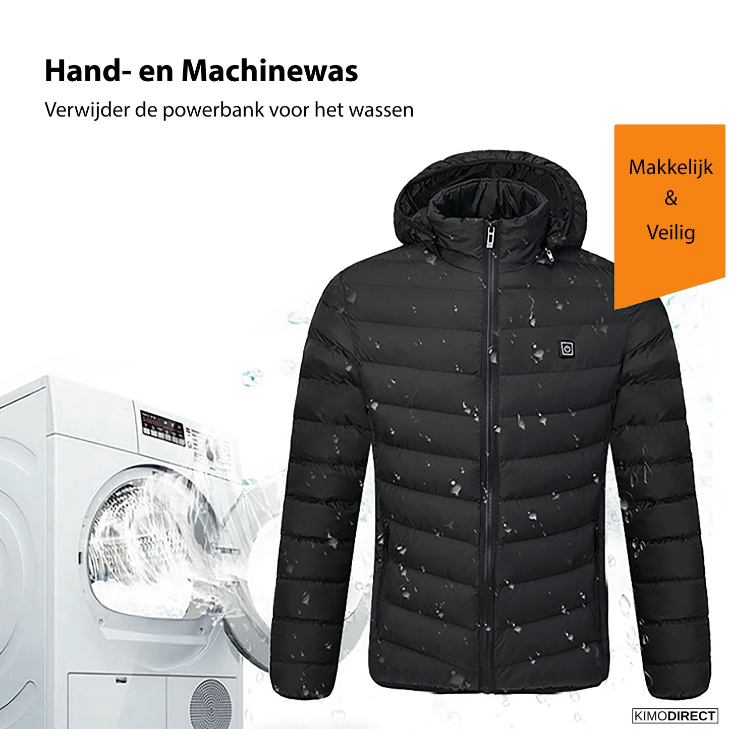 KIMO DIRECT Verwarmde Jas met 10.000 mAh Powerbank - Verwarmd Vest - Two Sizes Fit All - Unisex - KIMO DIRECT