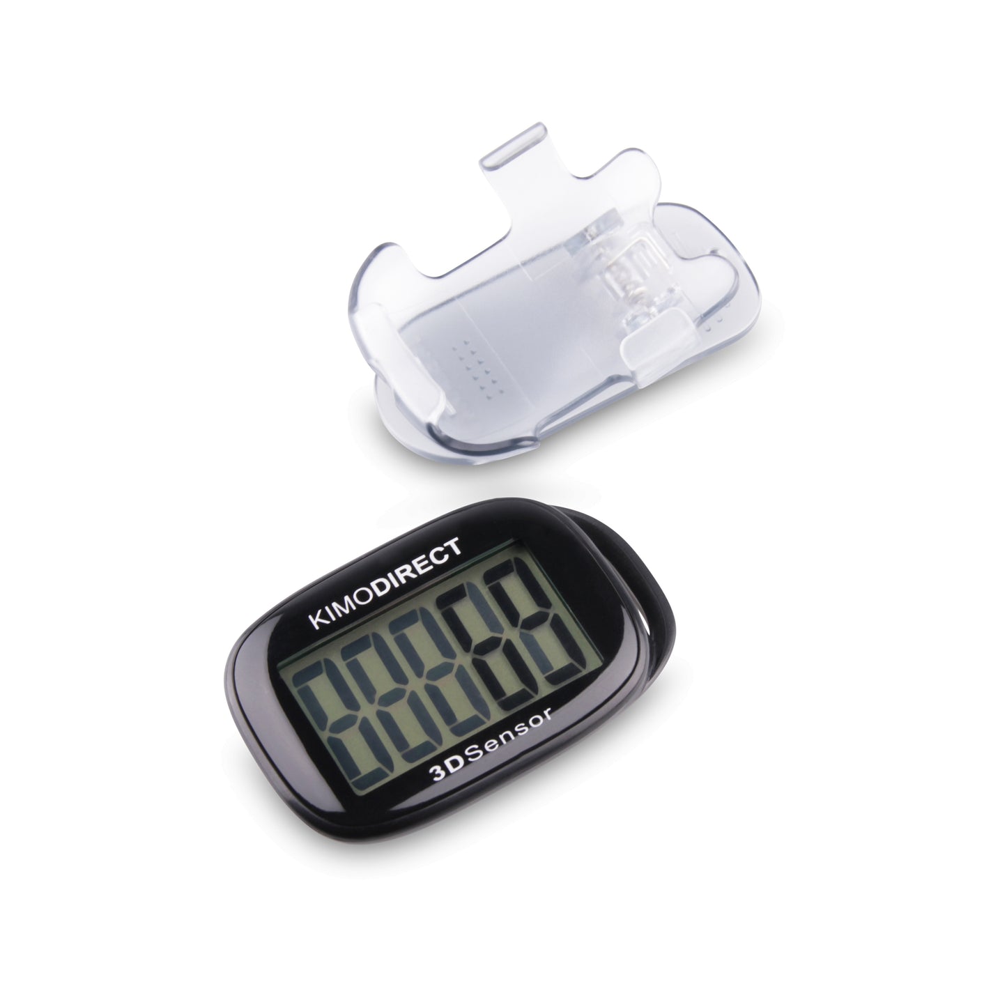 KIMO DIRECT Stappenteller met Clip en Draagkoord - Stappen Tellen - Activity tracker - Pedometer - Groot Scherm - Zwart - KIMO DIRECT