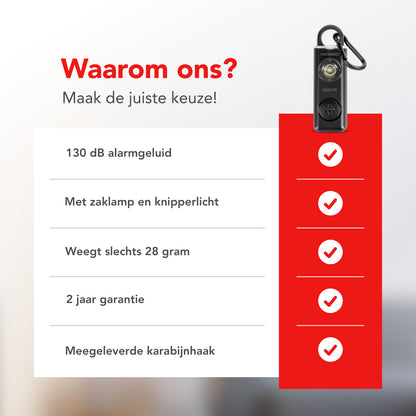 KIMO DIRECT Persoonlijk Alarm met Karabijnhaak