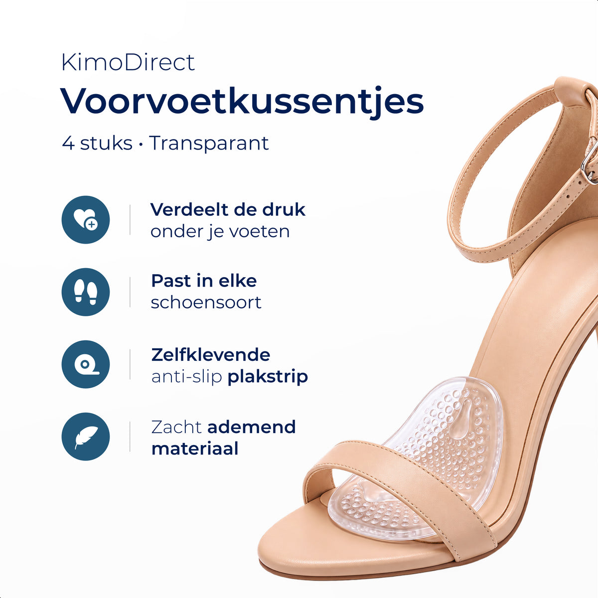 KIMO DIRECT Voorvoetkussen 4 Stuks