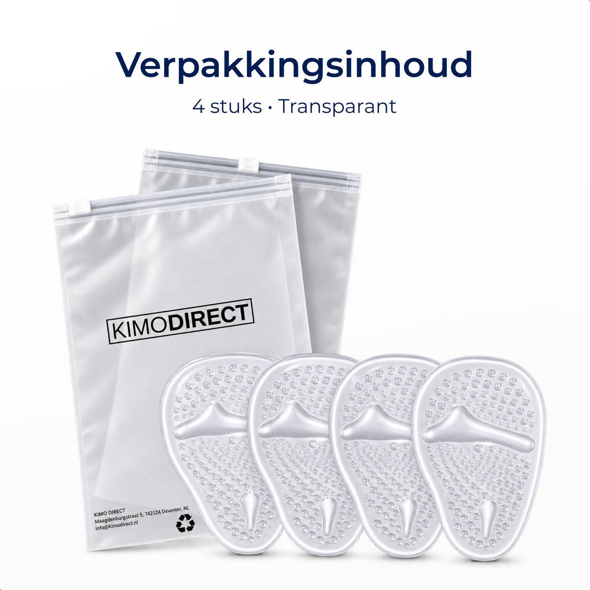 KIMO DIRECT Voorvoetkussen 4 Stuks