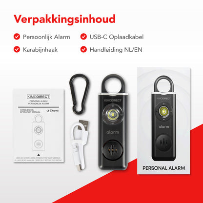 KIMO DIRECT Persoonlijk Alarm met Karabijnhaak