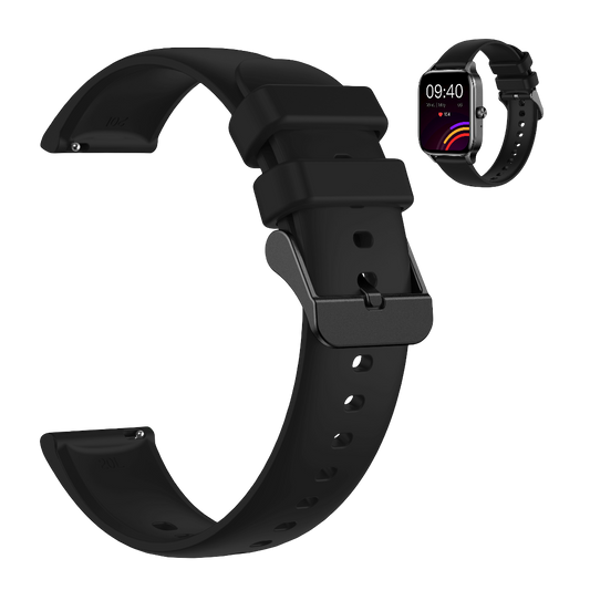 Siliconen horlogeband voor KIMO DIRECT Aurel smartwatch in zwart
