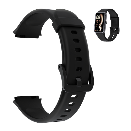 Siliconen horlogeband voor KIMO DIRECT Vela activity tracker in zwart