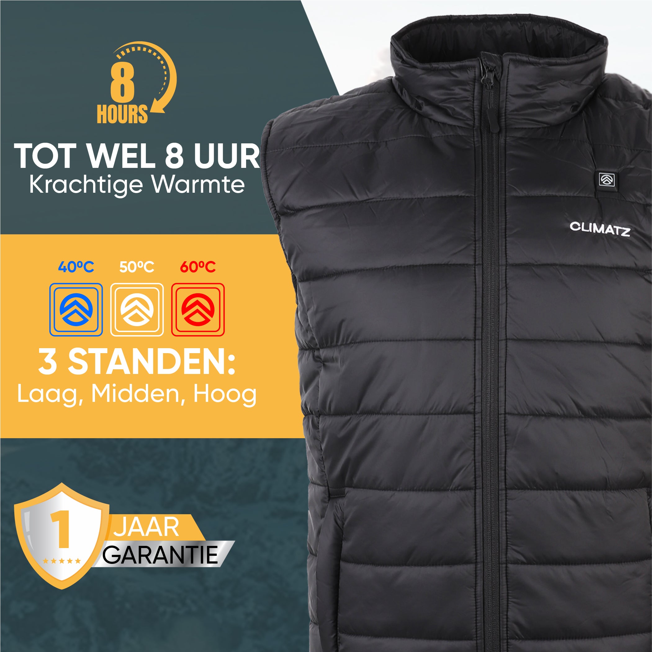 Climatz Verwarmde Bodywarmer met 10.000 mAh Powerbank - Unisex