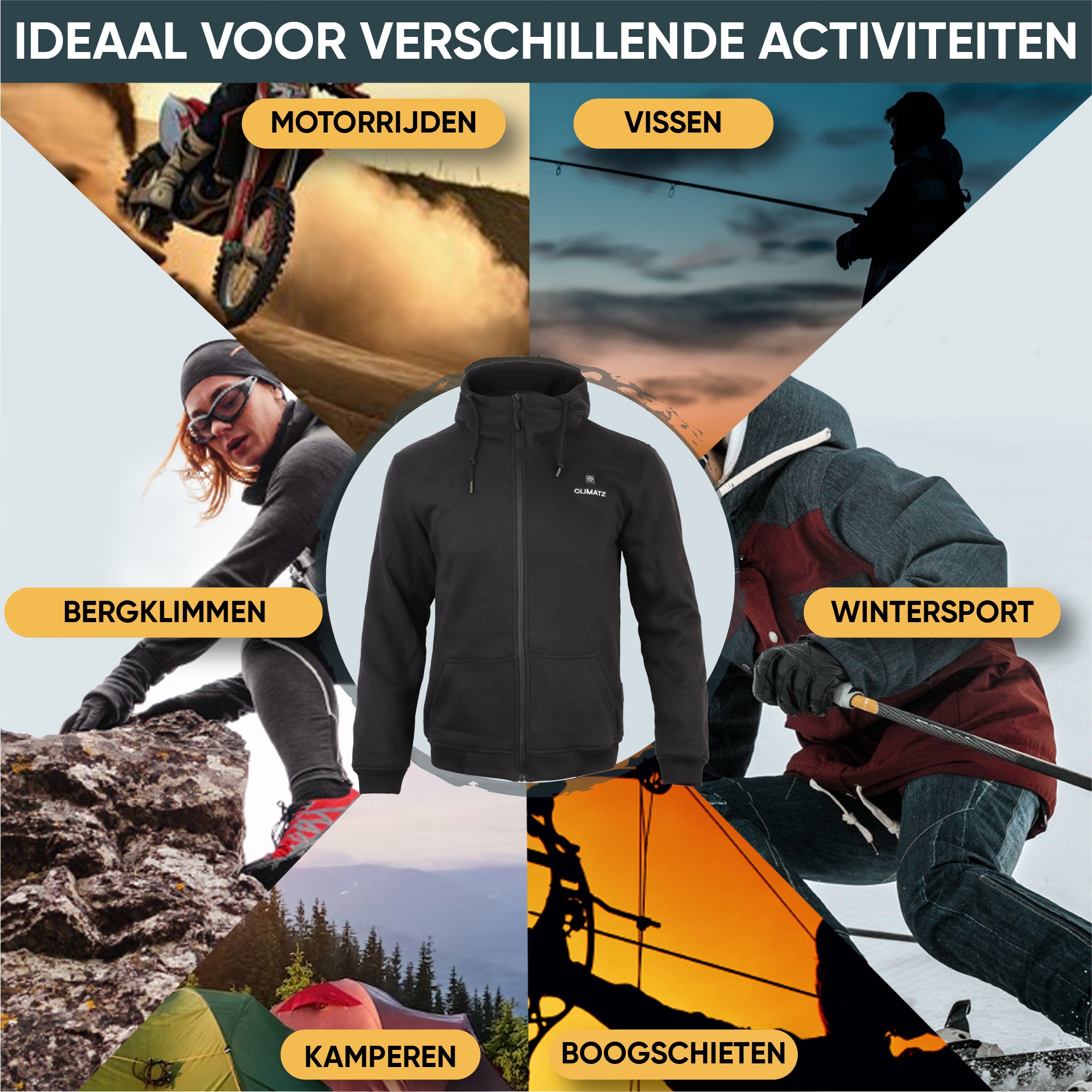 Climatz Verwarmde Hoodie met 10.000 mAh Powerbank