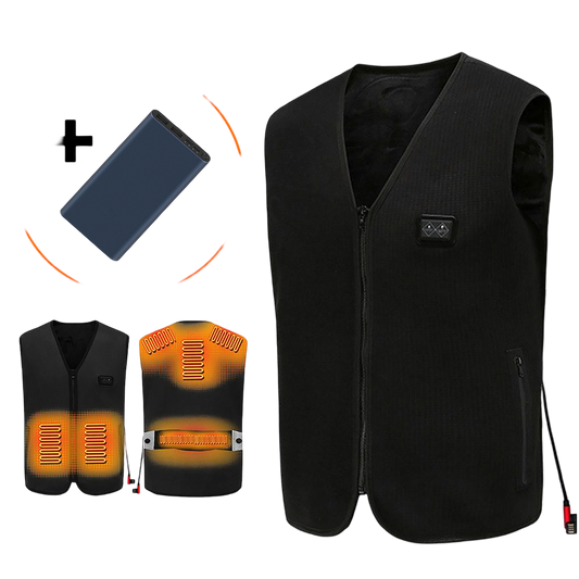 KIMO DIRECT verwarmd massage vest met warmtezones en powerbank