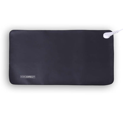 KIMO DIRECT Aardingsmat - 33x60 cm - Muismat - Aarding - Antislip Mat - Bureaumat - Natuurlijk Genezen - Leder - Zwart - KIMO DIRECT